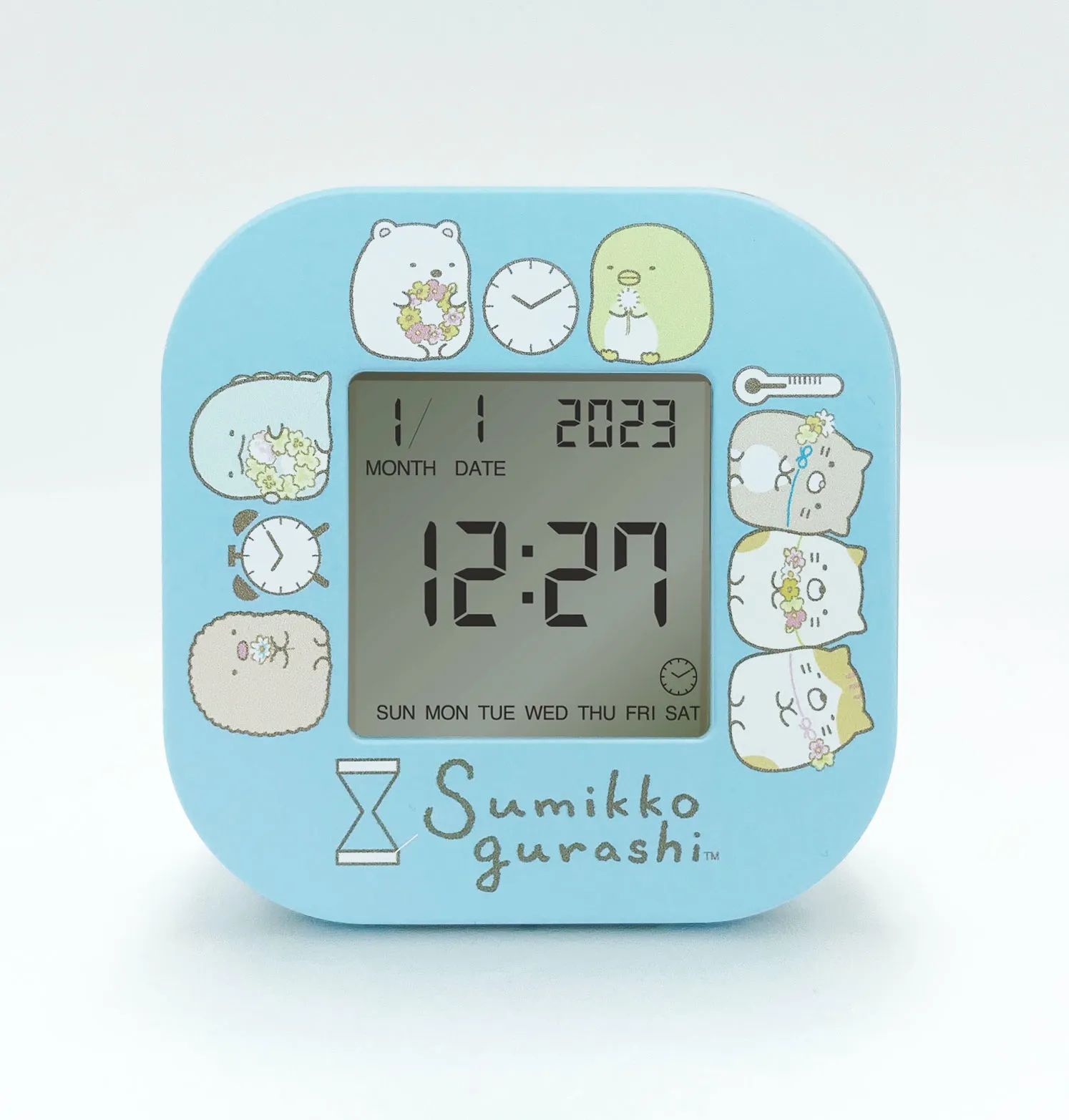 マルチ機能クロック　すみっこぐらし　ねこのきょうだいにであいました 型番：AC21004SXSG マルチ機能クロック　すみっこぐらし 　喫茶すみっコでいちごフェア 型番：AC21005SXSG