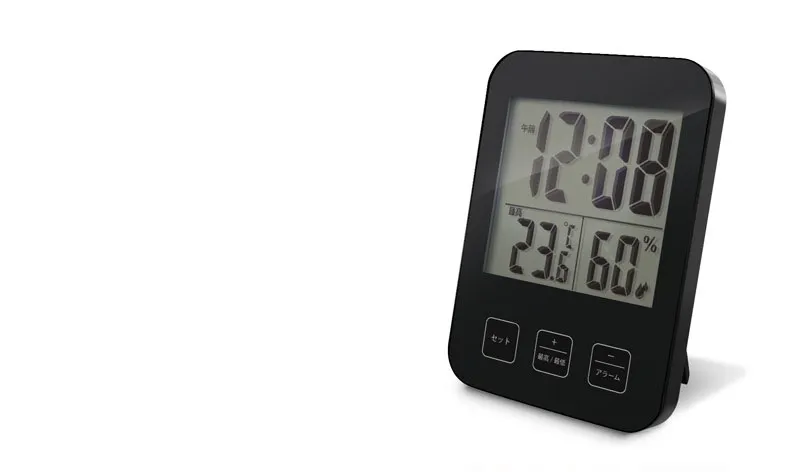 温湿度計付き デジタル置き時計 型番：DZ4