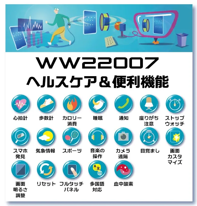 型番：WW22007ヘルスケア＆便利機能