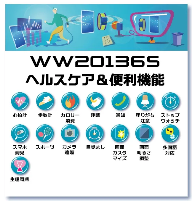 型番：WW20136Sヘルスケア＆便利機能