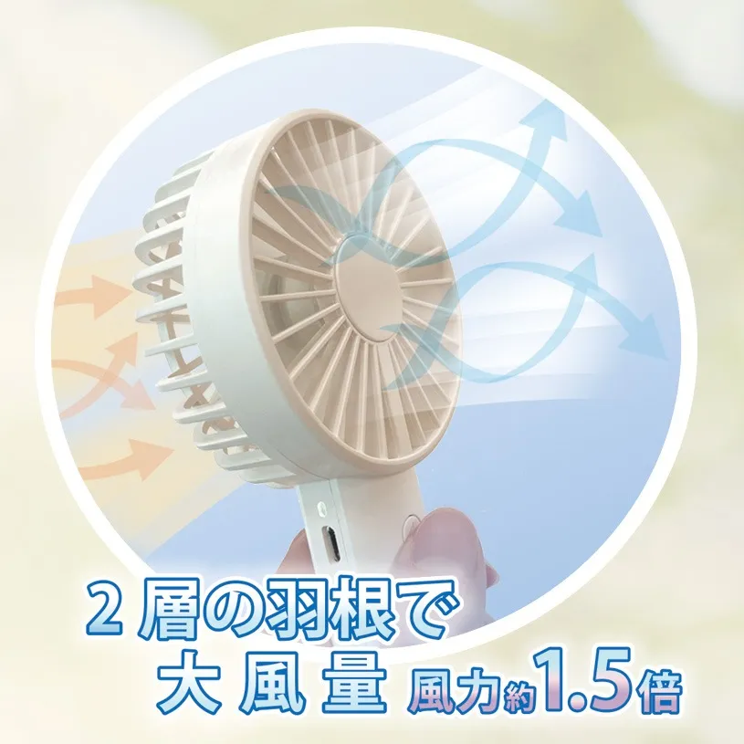 ２層の羽で大風量！